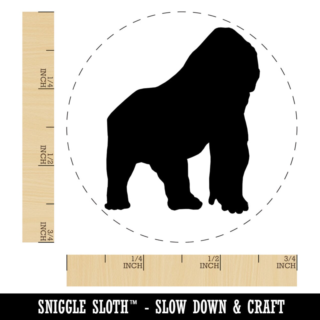 Gorilla Solid Self-Inking Rubber Stamp for Stamping Crafting Planners